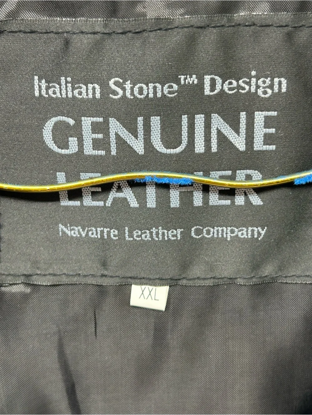 Vintage Giovanni Navarre Genuine Leather Italian Stone Design Black Vest 2XL